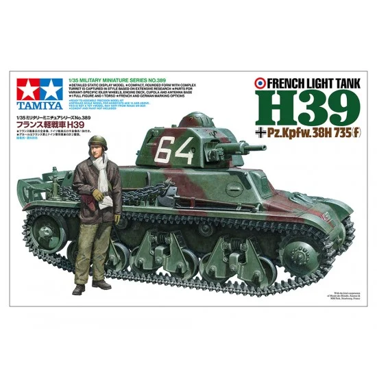 Tamiya 35389 1/35 French H39 Pz.Kpfw. 38H 735f Light Tank - Military Vehicles & Tanks