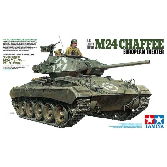 Tamiya 35391 1/35 US Light Tank M24 Chaffee European Theater - Military Vehicles & Tanks