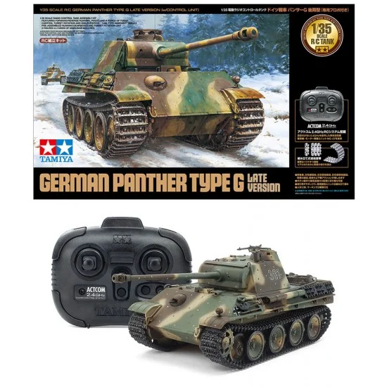 Tamiya 48219 1/35 R/C German Panther Type G Late Version with Control Unit - Military Vehicles & Tanks