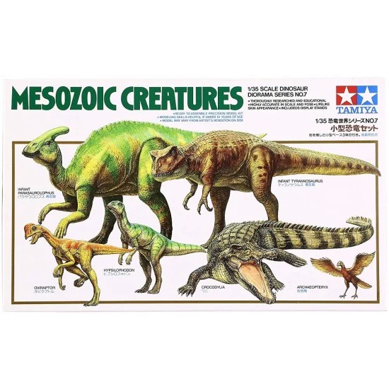 Tamiya 60107 1/35 Dinosaur Series Diorama Set No.7 - Mesozoic Creatures