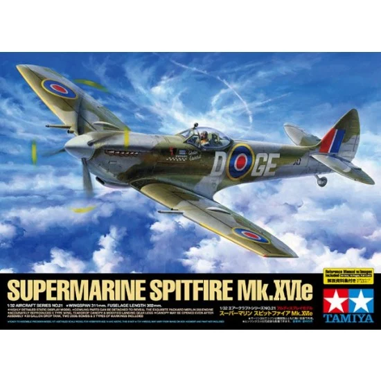 Tamiya 60321 1/32 Supermarine Spitfire Mk.XVIe - Model Planes