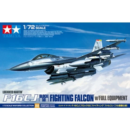 Tamiya 60788 1/72 Lockheed-Martin F-16CJ Block 50 Fighting Falcon w/Full Equipment & Pilot