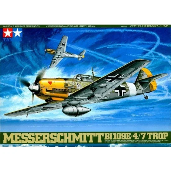 Tamiya 61063 1/48 Messerschmitt BF109E-4/7 Trop