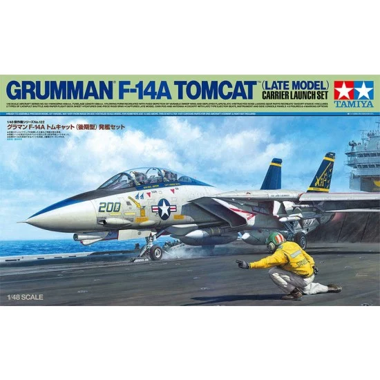 Tamiya 61122 1/48 Grumman F-14A Tomcat (Late Model) Carrier Launch