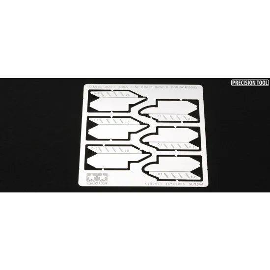 Tamiya 74097 Fine Craft Saws for Line Carving (1 Photo-Etched Metal Sheet)