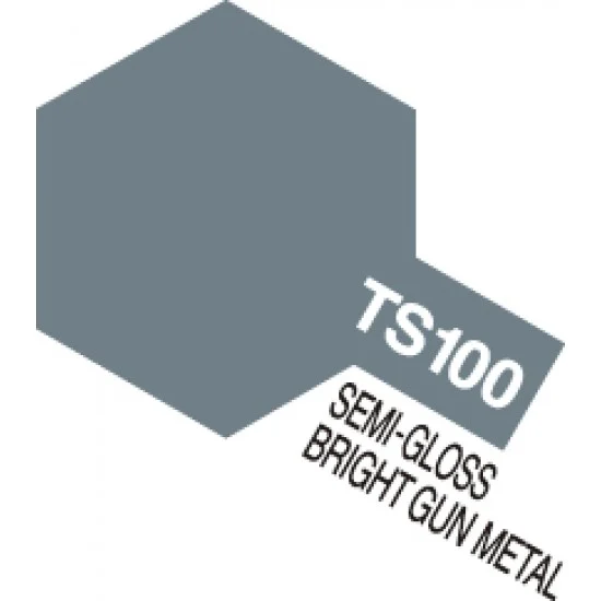 Tamiya 85100 Lacquer Spray Paint TS-100 Bright Gun Metal (100ml)