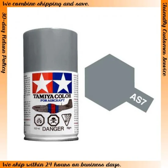 Tamiya 86507 Lacquer Spray Paint AS-7 Neutral Gray (USAAF) for Aircraft kits (100ml)
