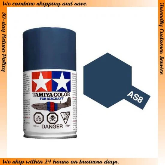 Tamiya 86508 Lacquer Spray Paint AS-8 Navy Blue (US Navy) for Aircraft kits (100ml)