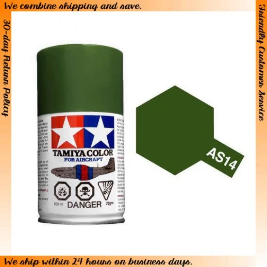Tamiya 86514 Lacquer Spray Paint AS-14 Olive Green (USAF) for Aircraft kits (100ml)
