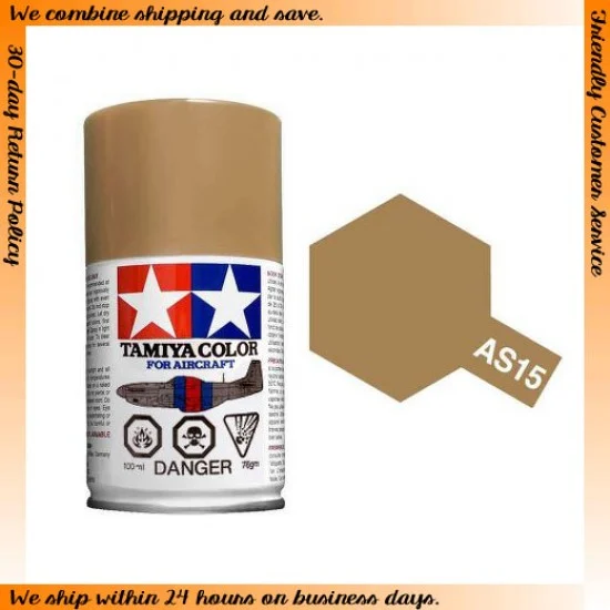 Tamiya 86515 Lacquer Spray Paint AS-15 Tan (USAF) for Aircraft kits (100ml)