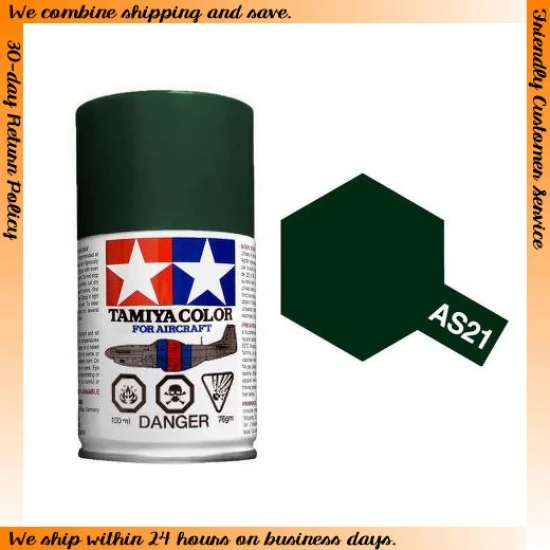 Tamiya 86521 Lacquer Spray Paint AS-21 Dark Green 2 (IJN) for Aircraft kits (100ml)
