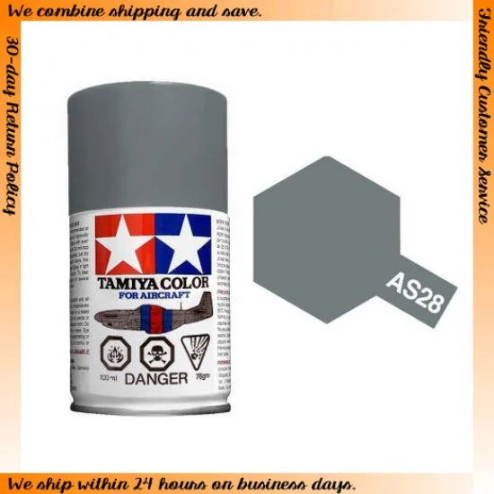 Tamiya 86528 Lacquer Spray Paint AS-28 Medium Gray for Aircraft kits (100ml)
