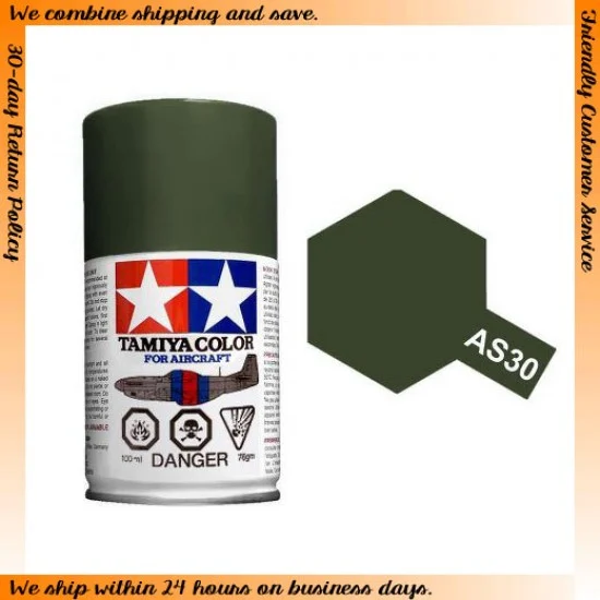 Tamiya 86530 Lacquer Spray Paint AS-30 Dark Green 2 (RAF) for Aircraft kits (100ml)