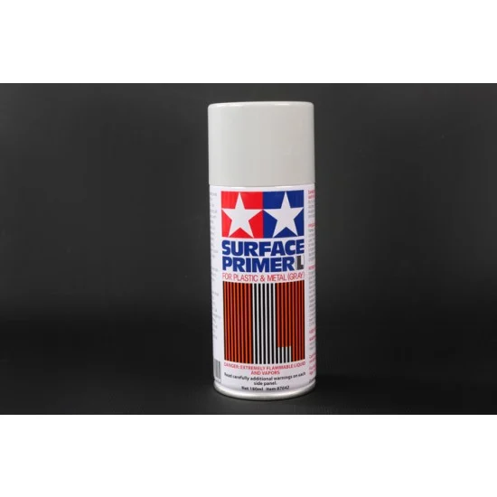 Tamiya 87042 Surface Primer Gray L Spray (180ml) - Hobby & Model Paints