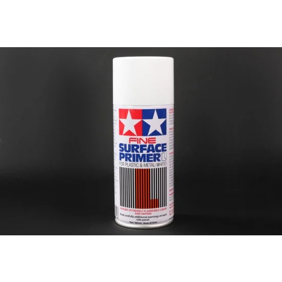 Tamiya 87044 Surface Primer Fine White L Spray (180ml) - Hobby & Model Paints