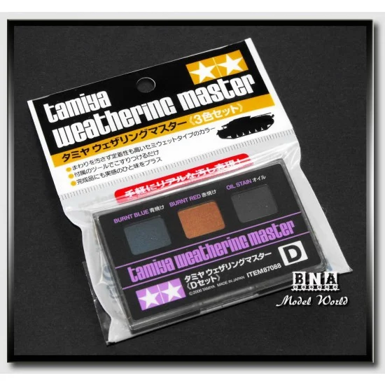 Tamiya 87088 Weathering Master D Set - Burnt Blue Red Oil Stain