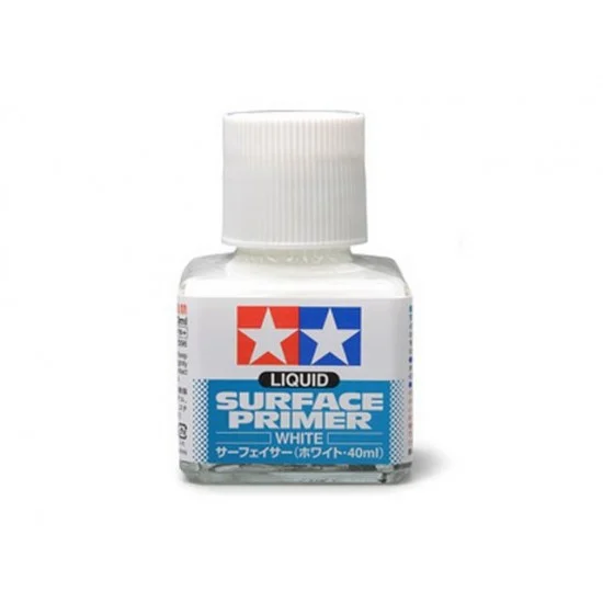 Tamiya 87096 Liquid Surface Primer (White, 40ml) - Hobby & Model Paints