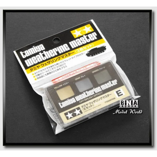 Tamiya 87098 Weathering Master E Set - Dry Brush (Yellow Grey Green)