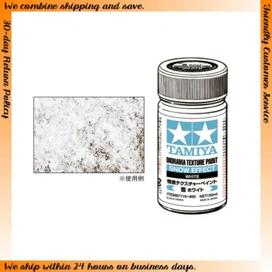 Tamiya 87119 Diorama Texture Paint (Snow Effect, White) 100ml - Hobby & Model Paints