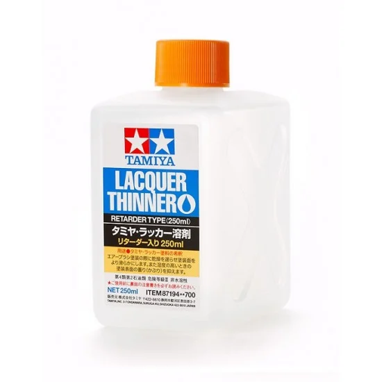 Tamiya 87194 Lacquer Thinner (Retarder Type) 250ml - Hobby & Model Paints
