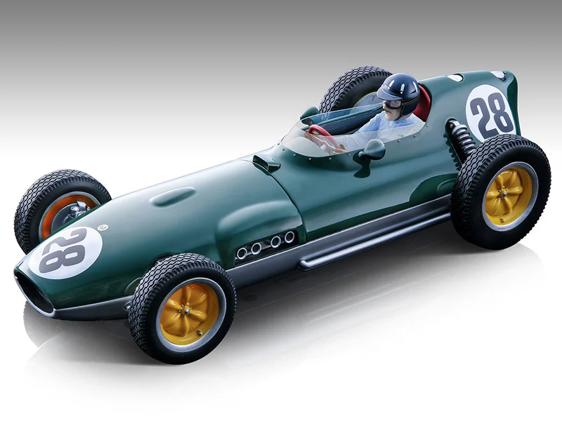 Lotus 16 #28 Graham Hill "Formula One F1 British GP" (1959) with Driver Figure "Mythos Series" Limited Edition to 70 pieces Worldwide 1/18 Model Car by Tecnomodel - Formula 1 Models