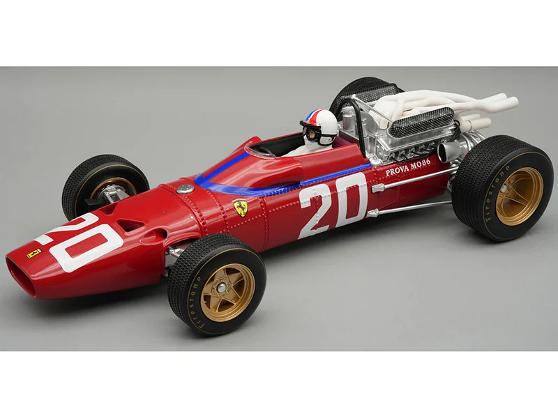 Ferrari 312/67 #20 Chris Amon 3rd Place Formula One F1 "Monaco GP" (1967) "Mythos Series" with Driver Figure and Display Case Limited Edition to 50 pieces Worldwide 1/18 Model Car by Tecnomodel - Formula 1 Models
