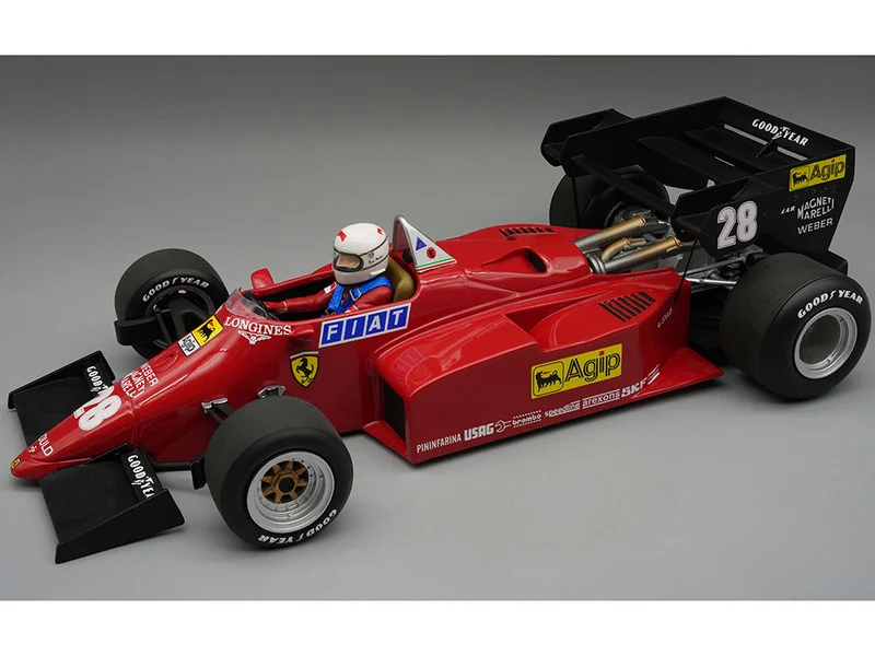 Ferrari 126 C4-M2 #28 Rene Arnoux Formula One F1 "European GP" (1984) with Driver "Mythos Series" Limited Edition to 80 pieces Worldwide 1/18 Model Car by Tecnomodel