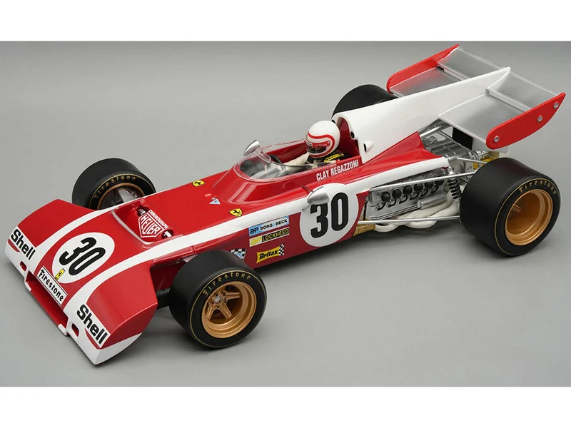 Ferrari 312 B2 #30 Clay Regazzoni Formula One F1 "Belgian GP" (1972) "Mythos Series" with Driver Figure and Display Case Limited Edition to 50 pieces Worldwide 1/18 Model Car by Tecnomodel - Formula 1 Models