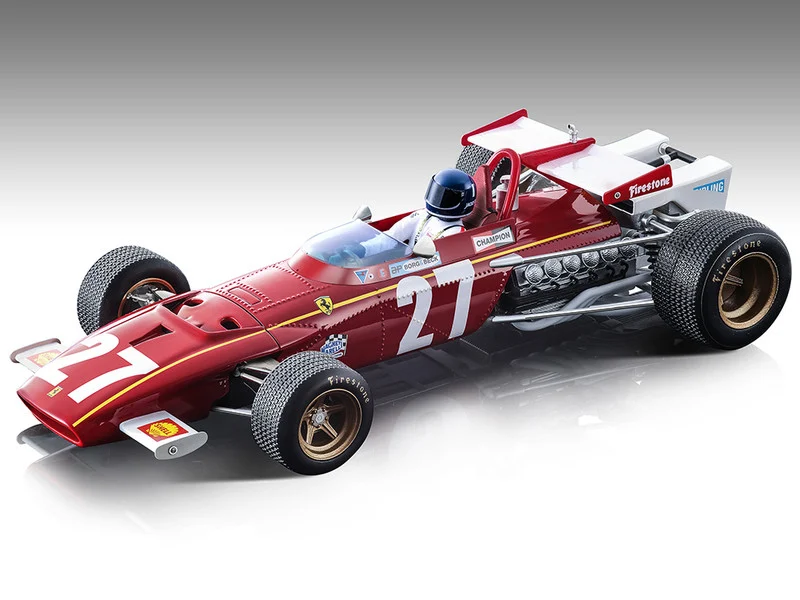Ferrari 312B #27 Jacky Ickx "Formula One F1 Belgian GP" (1970) with Driver Figure "Mythos Series" Limited Edition to 75 pieces Worldwide 1/18 Model Car by Tecnomodel - Formula 1 Models