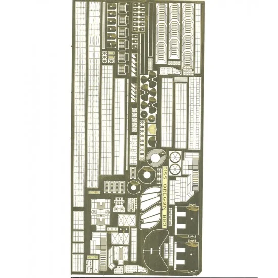 Toms Modelworks 225-01 1/225 USS Oregon Detail set for Glencoe kits