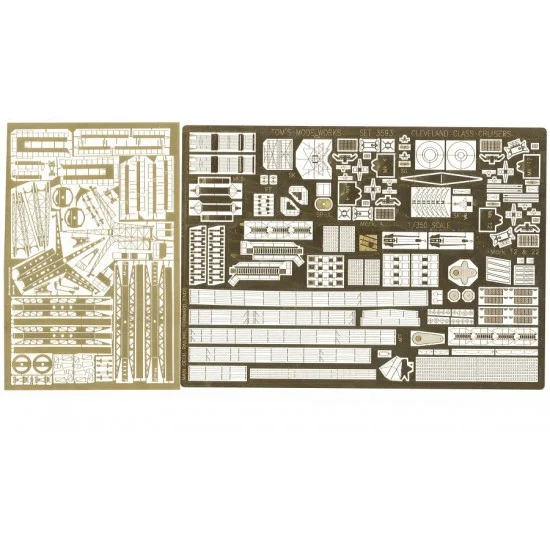 Toms Modelworks 3593 1/350 Cleveland/Birmingham Detail set for Very Fire kits - Model Ships & Boats
