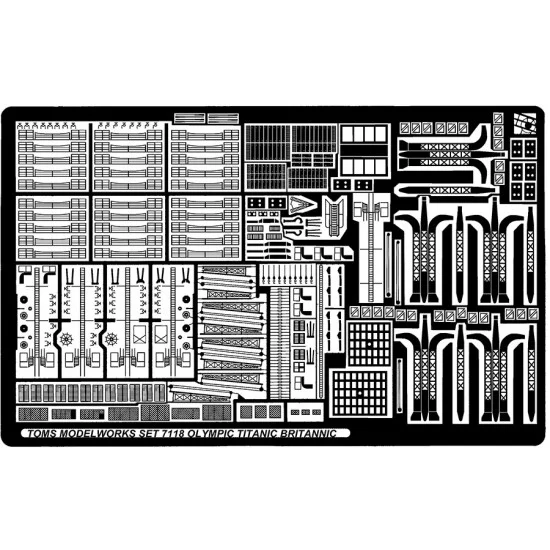 Toms Modelworks 7118 1/700 Olympic Class Titanic/Britannic Details for Hobby Boss kits - Model Ships & Boats