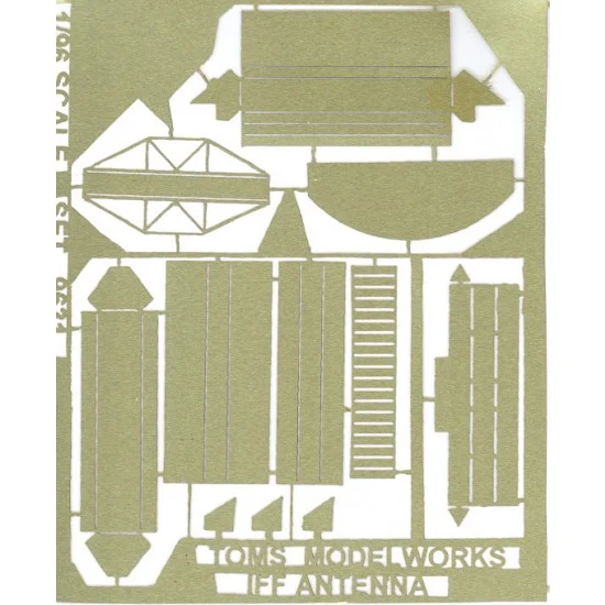 Toms Modelworks 9631 1/96 IFF Antennas: AS-1065, AS-1688, AS-2188 (1 Photo-Etched Sheet)