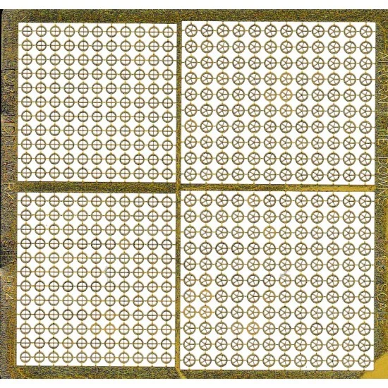 Toms Modelworks 9641 1/96 Modern US Navy Tie-downs (242 "cross" style & 240 larger "star" type)