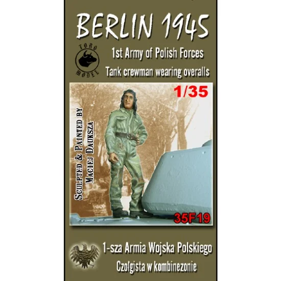 Toro Models 35F19 1/35 Tank Crewman Wearing Overalls, 1st Army of Polish Forces, Berlin 1945 - Model Figures