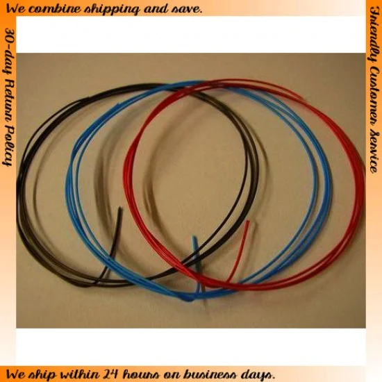 The Parts Box 1230 Plug Wire Set - Red, Blue, Black (Diameter: 0.4mm, Length: 0.5 metre)