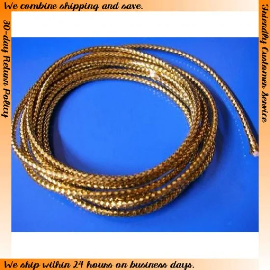 The Parts Box 1248 Radiator Hose - Gold Metallic Braid (Diameter: 1.0mm, 1 metre)