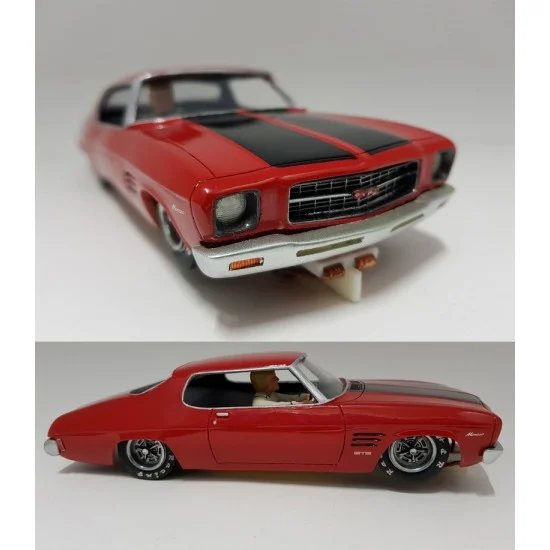 The Parts Box 3008 1/25 Old Skool Slots - Holden Monaro HQ 2 Door Red and Black (pre-built)