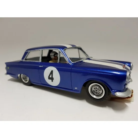 The Parts Box 3010 1/24 Old Skool Slots - Ford Cortina Blue and White (pre-built)