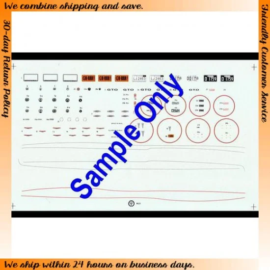The Parts Box 4229 Decals for 1/25 1964-66 Pontiac GTO