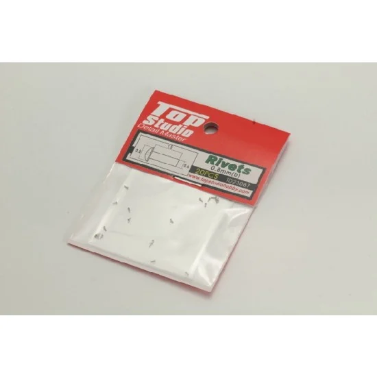 Top Studio TD23087 0.8mm Rivets (B) (20pcs) - Hobby Tools & Supplies