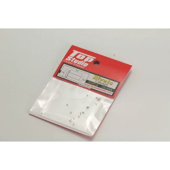 Top Studio TD23088 1.0mm Rivets (B) (20pcs) - Hobby Tools & Supplies