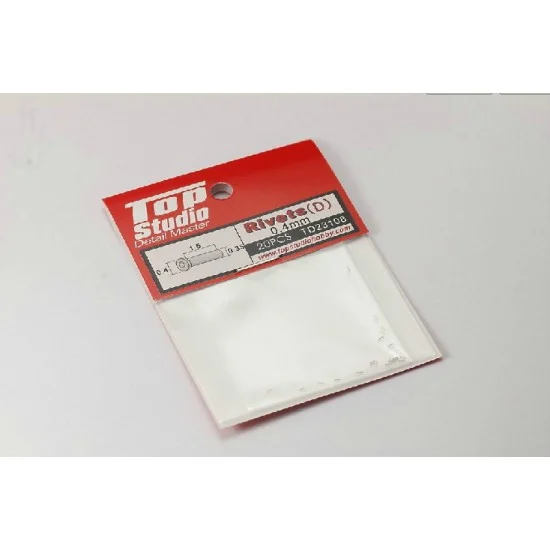Top Studio TD23108 0.4mm Rivets (D) (20pcs) - Hobby Tools & Supplies