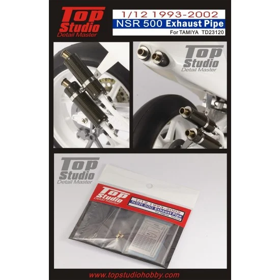 Top Studio TD23120 1/12 Honda NSR500 (1993-2002) Exhaust Pipe for Tamiya kit