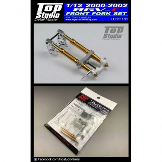 Top Studio TD23181 1/12 Suzuki XR89 RVG-Gamma Front Fork Set 2000-2002 for Tamiya #14083/14089
