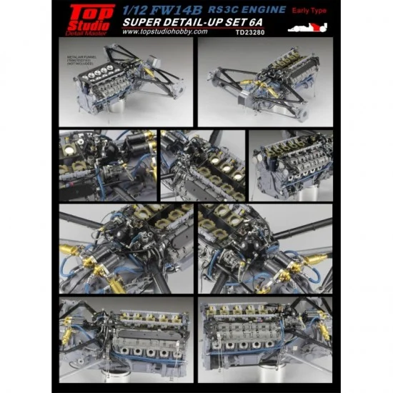 Top Studio TD23280 1/12 FW14B Super Detail-up Set 6A - Engine RS3C (Early Type)