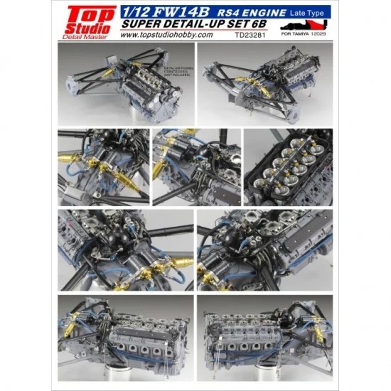 Top Studio TD23281 1/12 FW14B Super Detail-up Set 6B - Engine RS4 (Late Type)