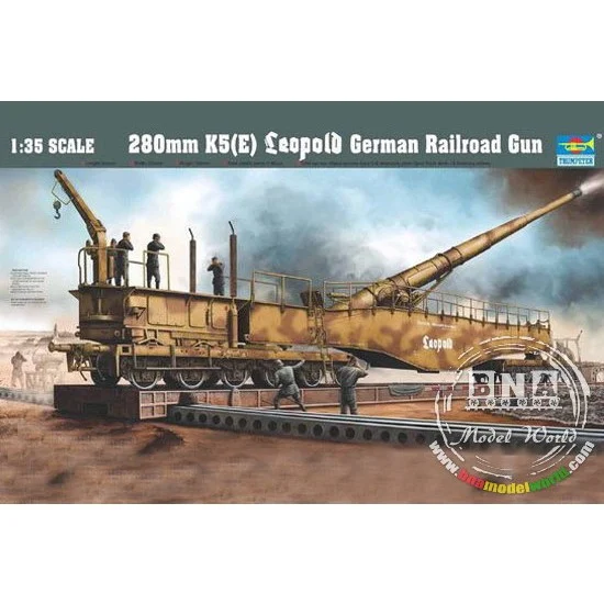Trumpeter 00207 1/35 German Railway Gun 280mm K5(E) Leopold - Military Vehicles & Tanks