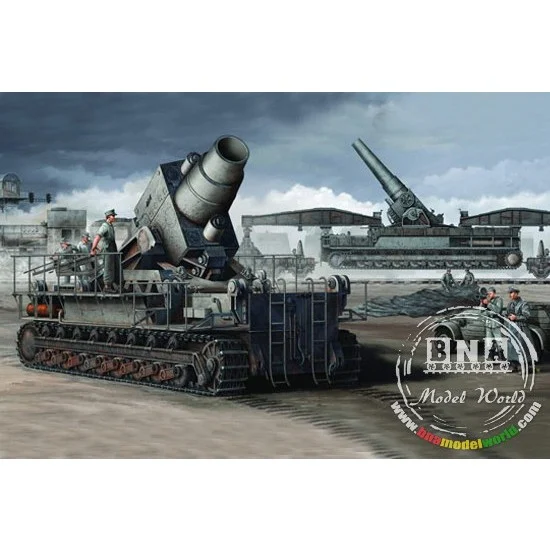 Trumpeter 00208 1/35 Morser Karl-Gerat 040/041 (Initial Version) on railway transport Carrier