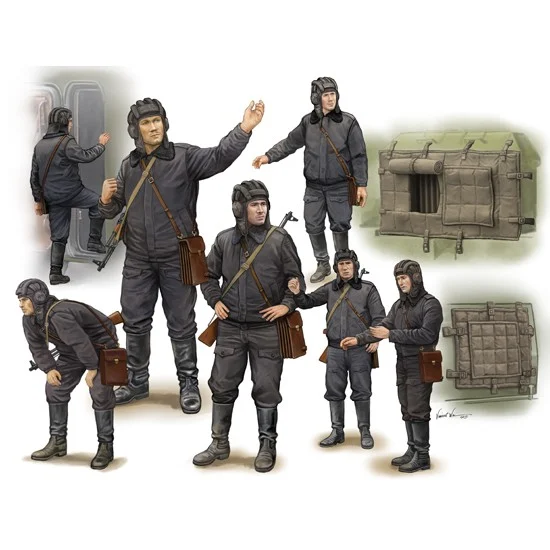 Trumpeter 00434 1/35 Soviet Soldiers - Scud B Crew (7 Figures)